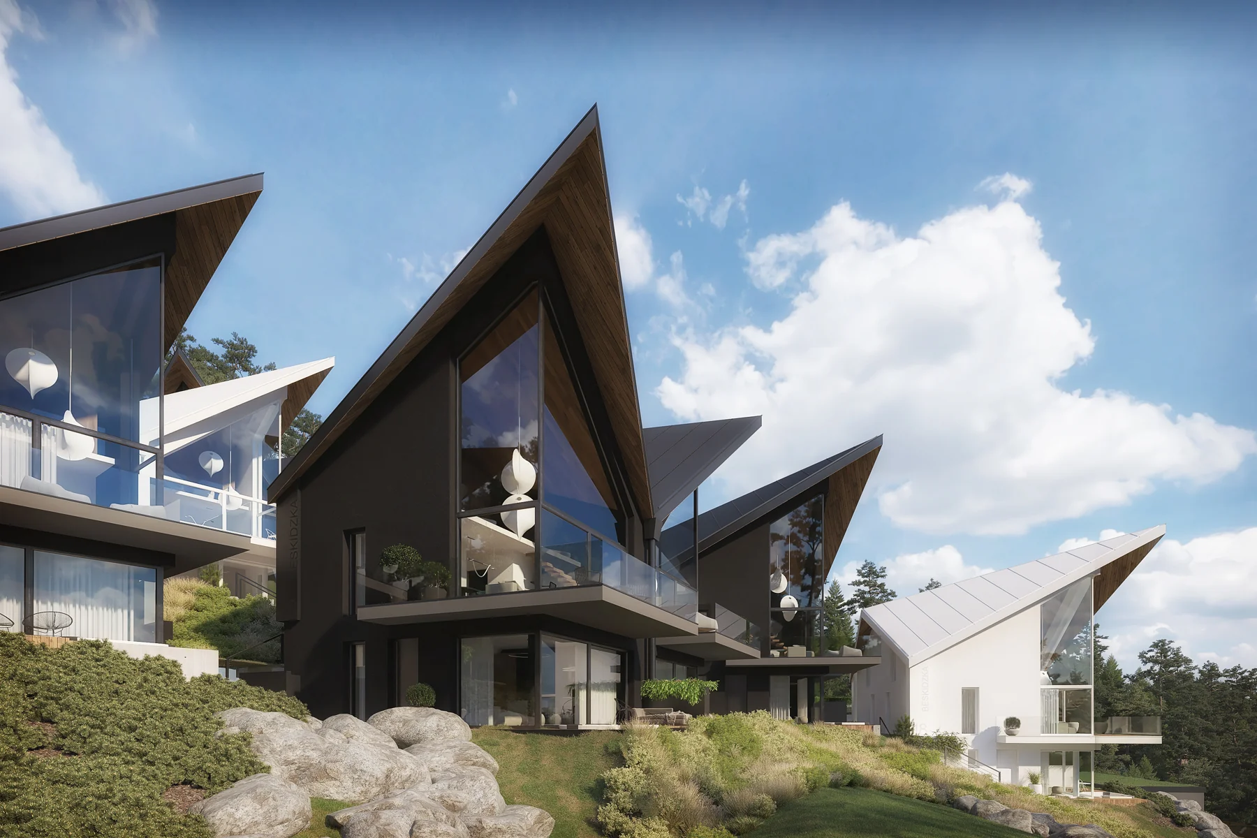 TREESNA Lake Villas & SPA — prosklené terasy apartmánových vil